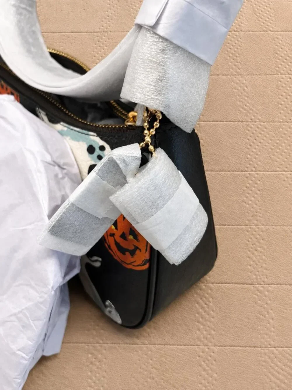 Limited Edition Coach Teri Bag Signature Canvas Halloween Ghost Pumpkin Motif